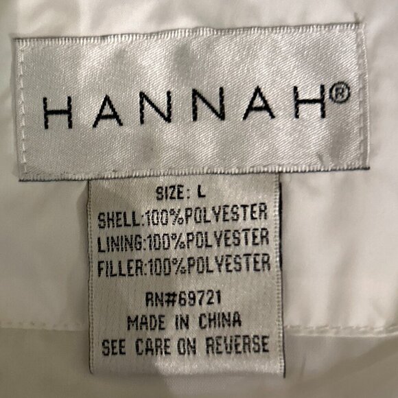 Hannah SZ L White Puffer Vest Street Style Warm Ski Wardrobe Staple Timeless - Picture 7 of 8